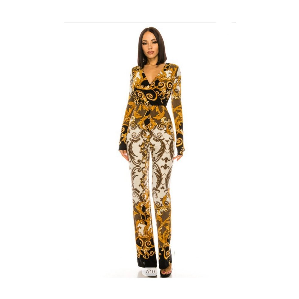 COPY - Baroque Print Jumpsuit